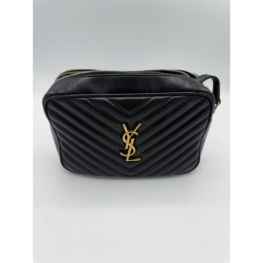 Saint Laurent YSL Matelasse Calfskin Lou Camera Bag - Black